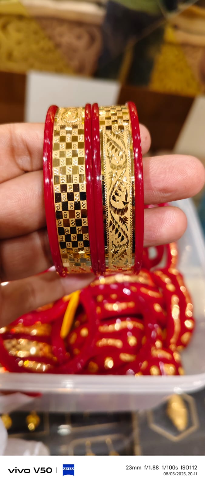Designer Checkered Bangle Pair